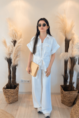 Bağlamalı Gold Detaylı Ceket